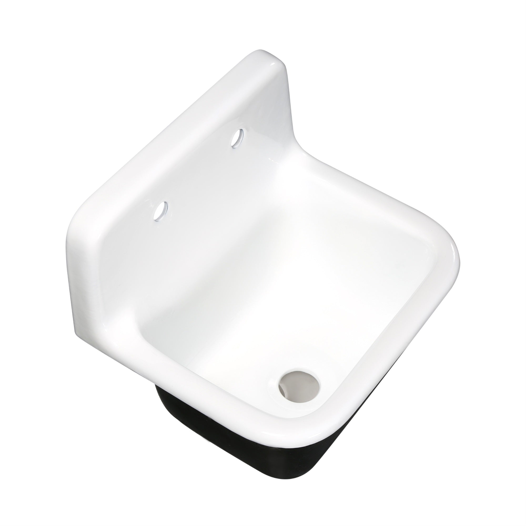 Fauceture GCKWS221822 Petra Galley 22 Inch Wall Mount Single Bowl Kitchen Sink  White