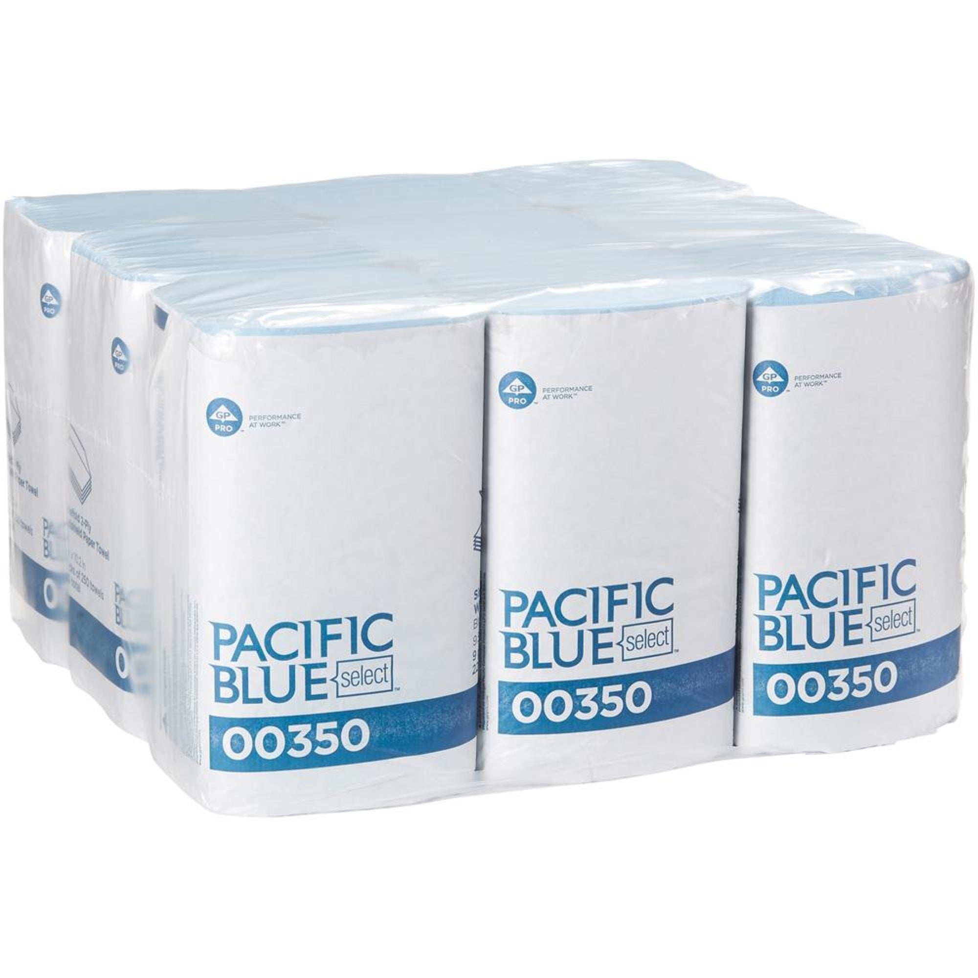 Pacific Blue Select S-Fold Windshield Paper Towels - 2 Ply - 9.50 X 10.25 - Blue - Paper - Absorbent, Moisture Resistant, Single