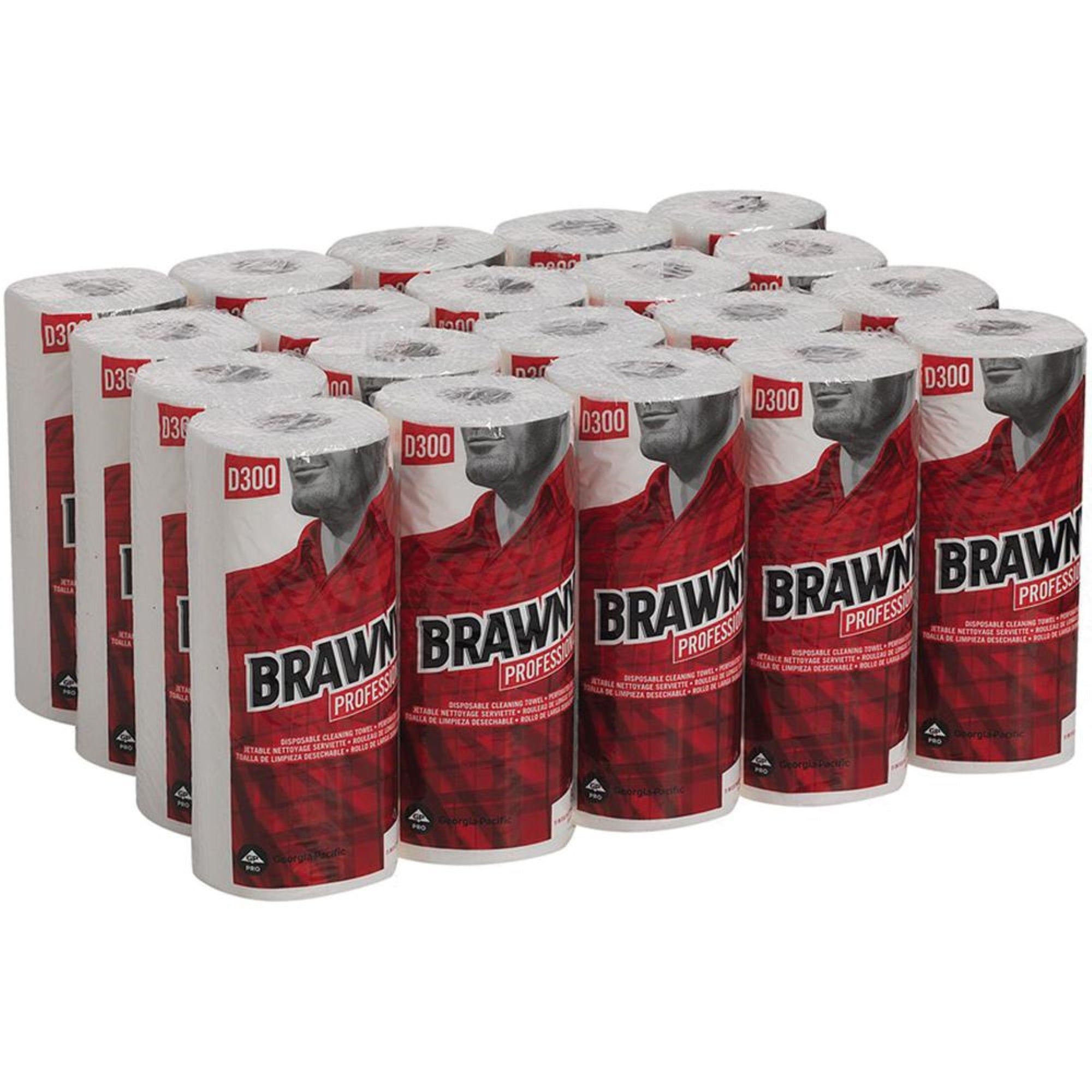 Brawny&Reg; Professional D300 Disposable Cleaning Towels - 11 X 9.30 - 84 Sheets/Roll - White - Paper - Absorbent, Soft, Perfora