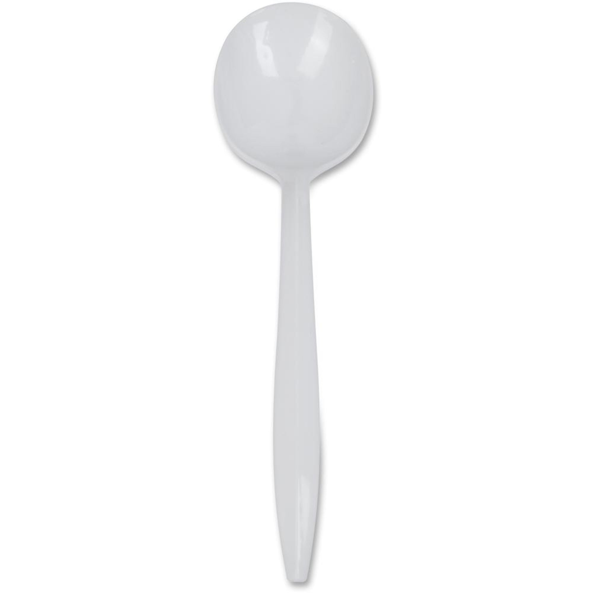 Genuine Joe MediumWeight Soup Spoon  1 Piece(s)  1000/Carton  Soup Spoon  1 x Soup Spoon  Disposable  White
