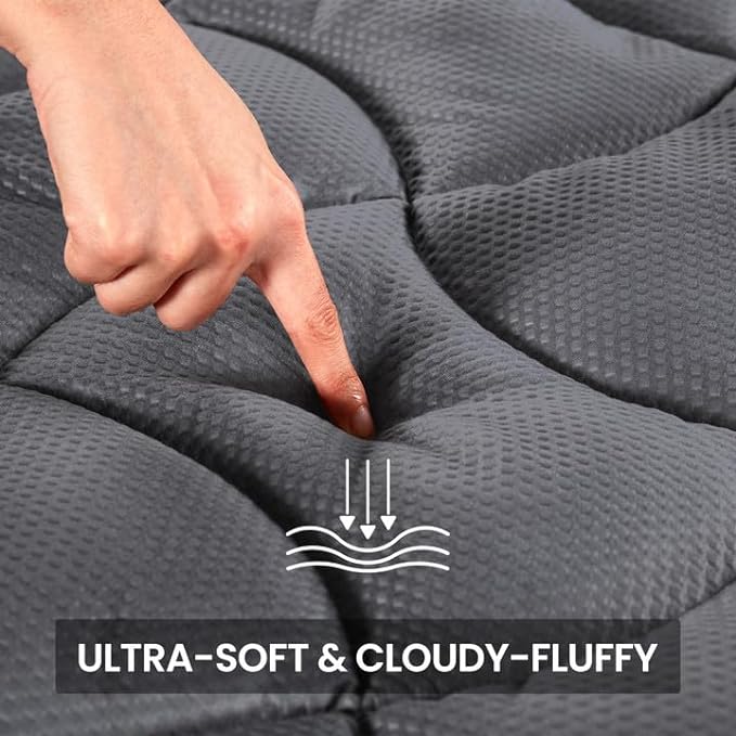 Premium Zoned Cooling Mattress Pad - Gray