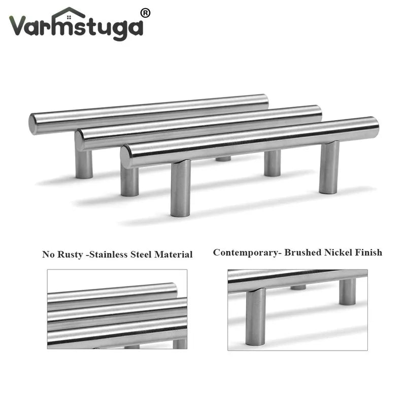 Modern Stainless Steel Kitchen Door Cabinet T Bar Handle Pull Knob Cabinet Knobs Furniture Handle Cupboard Drawer Handle