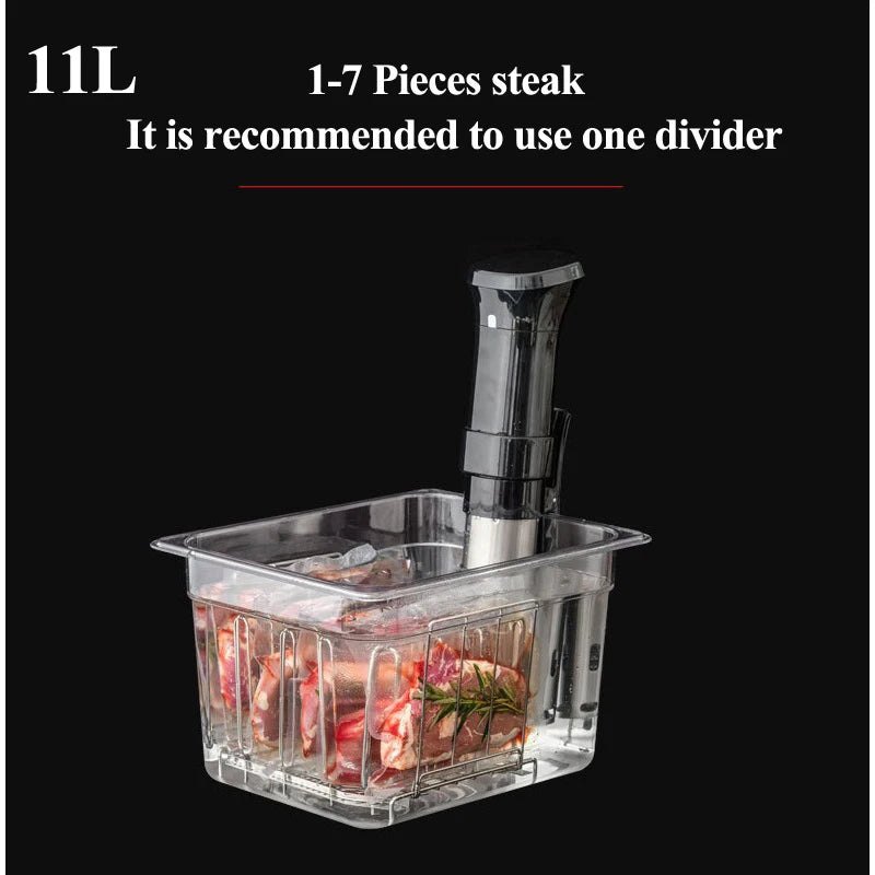 Sous Vide Cooker Container With Two Sizes 6L or 11L For Immersion Circulators Sous-Vide Machine Food Grade PC Material