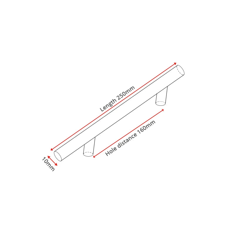Modern Stainless Steel Kitchen Door Cabinet T Bar Handle Pull Knob Cabinet Knobs Furniture Handle Cupboard Drawer Handle