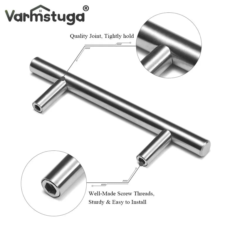 Modern Stainless Steel Kitchen Door Cabinet T Bar Handle Pull Knob Cabinet Knobs Furniture Handle Cupboard Drawer Handle