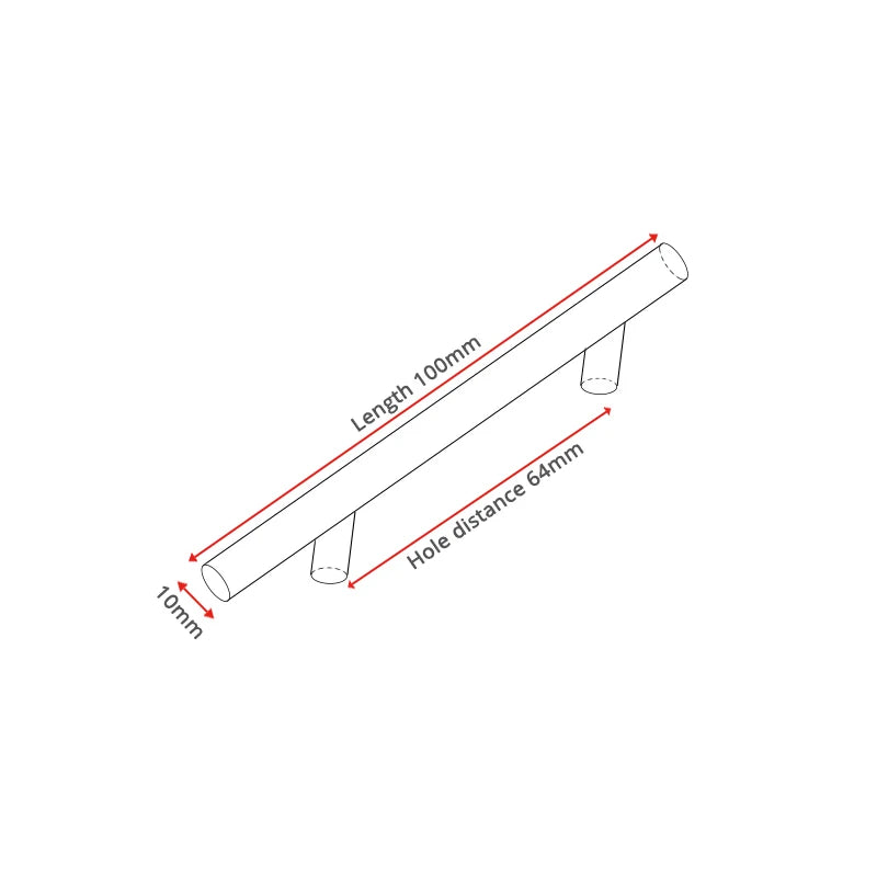 Modern Stainless Steel Kitchen Door Cabinet T Bar Handle Pull Knob Cabinet Knobs Furniture Handle Cupboard Drawer Handle