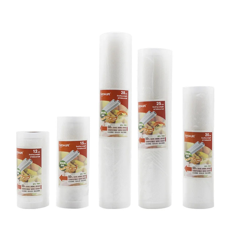 TINTON LIFE Vacuum Bags for Food Vacuum Sealer Food Fresh Long Keeping 12+15+20+25+28cm*500cm Rolls/Lot bags for vacuum packer