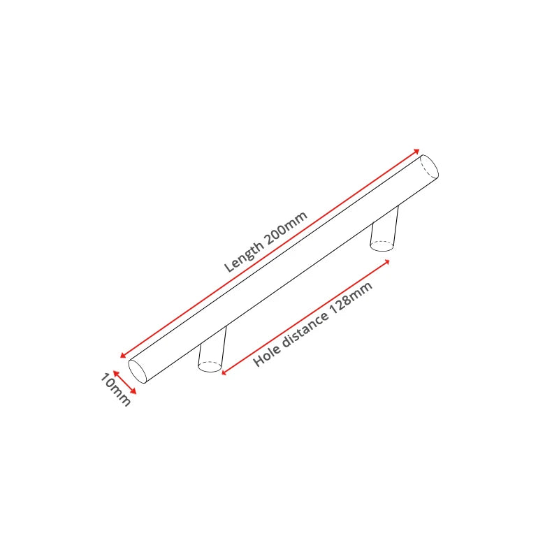 Modern Stainless Steel Kitchen Door Cabinet T Bar Handle Pull Knob Cabinet Knobs Furniture Handle Cupboard Drawer Handle