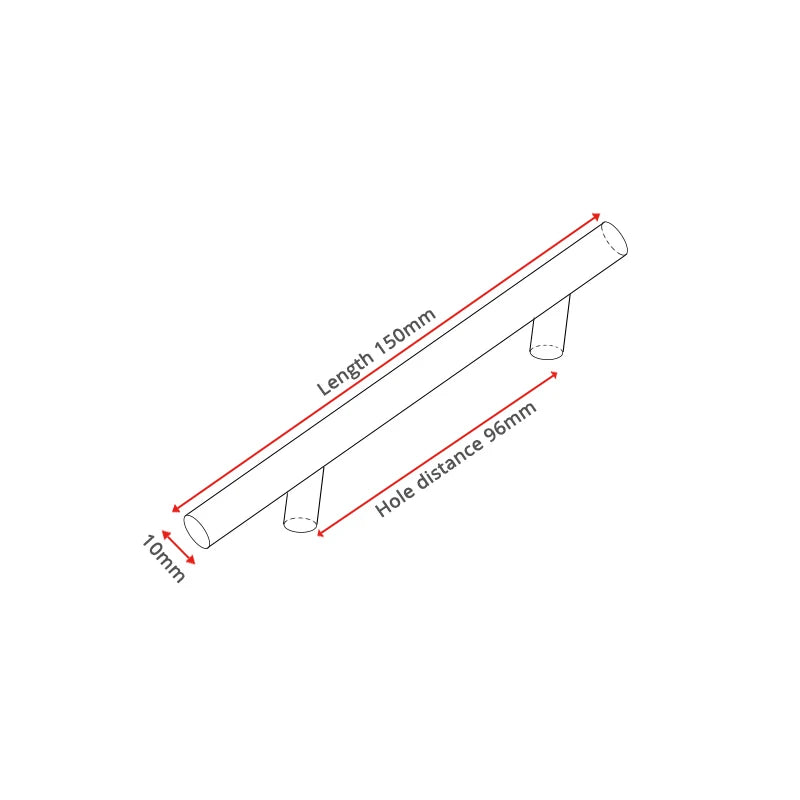 Modern Stainless Steel Kitchen Door Cabinet T Bar Handle Pull Knob Cabinet Knobs Furniture Handle Cupboard Drawer Handle