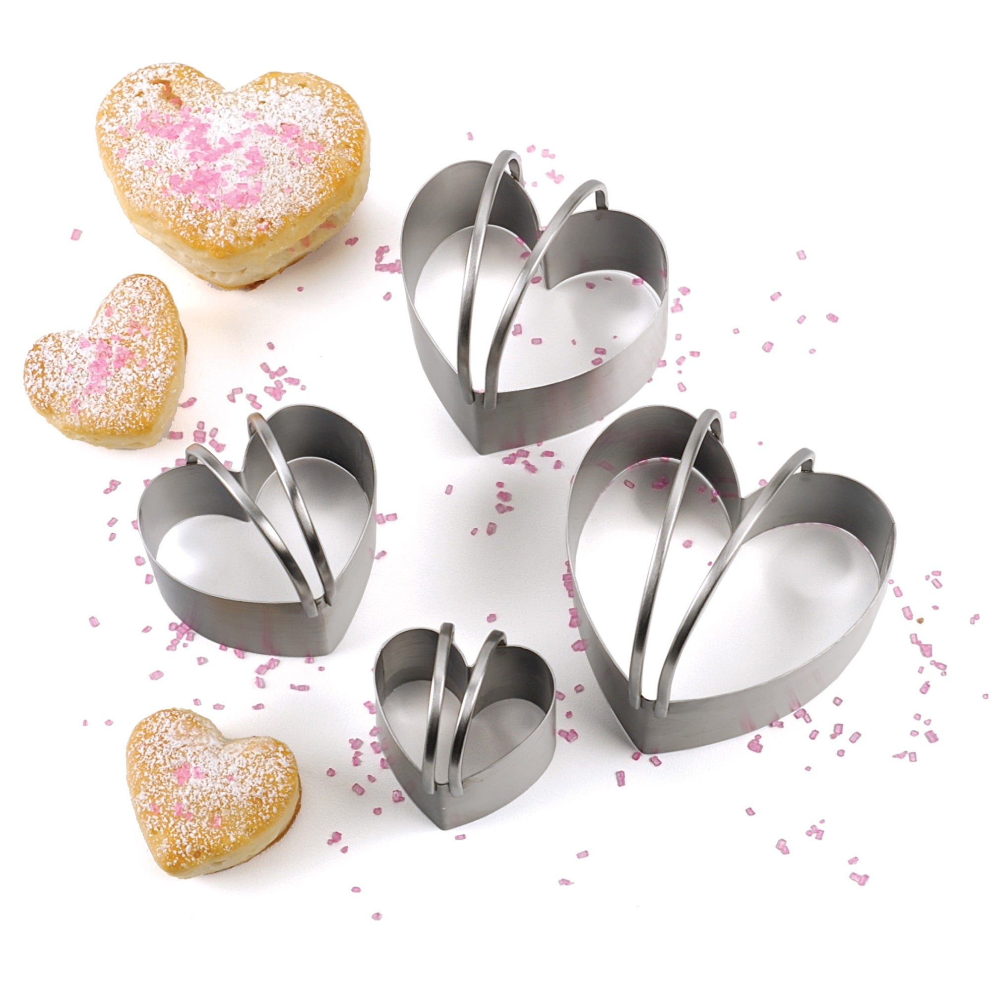 Rsvp Biscuit Cutters - Heart Set Of 4