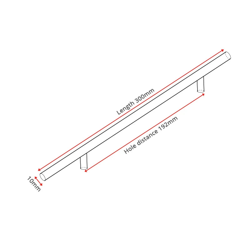 Modern Stainless Steel Kitchen Door Cabinet T Bar Handle Pull Knob Cabinet Knobs Furniture Handle Cupboard Drawer Handle