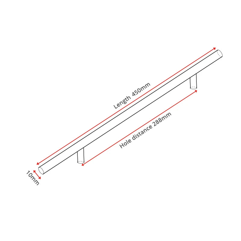 Modern Stainless Steel Kitchen Door Cabinet T Bar Handle Pull Knob Cabinet Knobs Furniture Handle Cupboard Drawer Handle