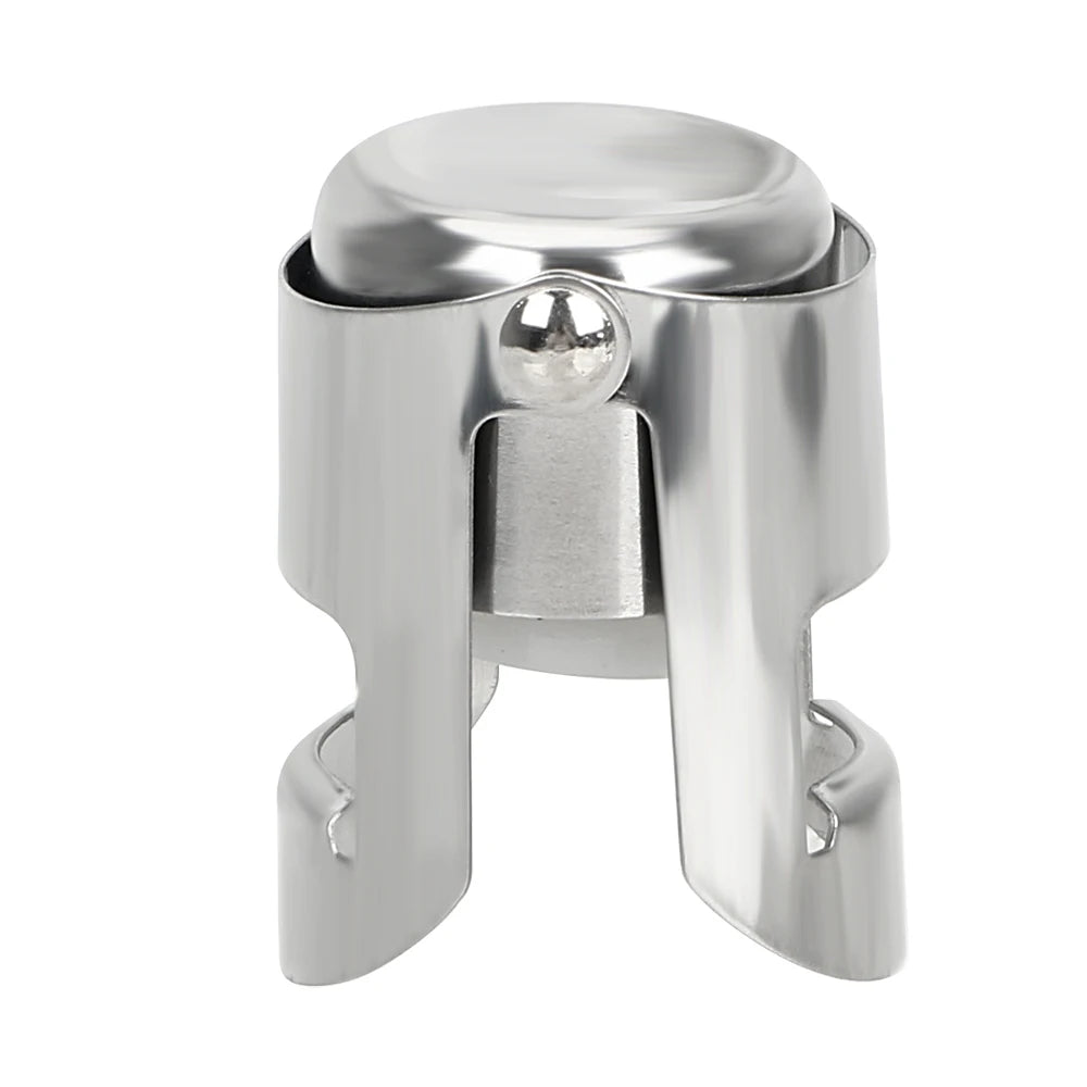 1PC Stainless Steel Champagne Sparkling stopper Wine Bottle Stopper Sealing Bottle Cap Wine Beer Bottle Cork Plug Bar Tools