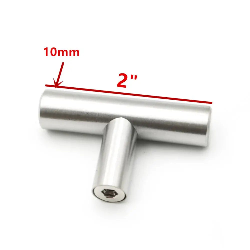 Modern Stainless Steel Kitchen Door Cabinet T Bar Handle Pull Knob Cabinet Knobs Furniture Handle Cupboard Drawer Handle