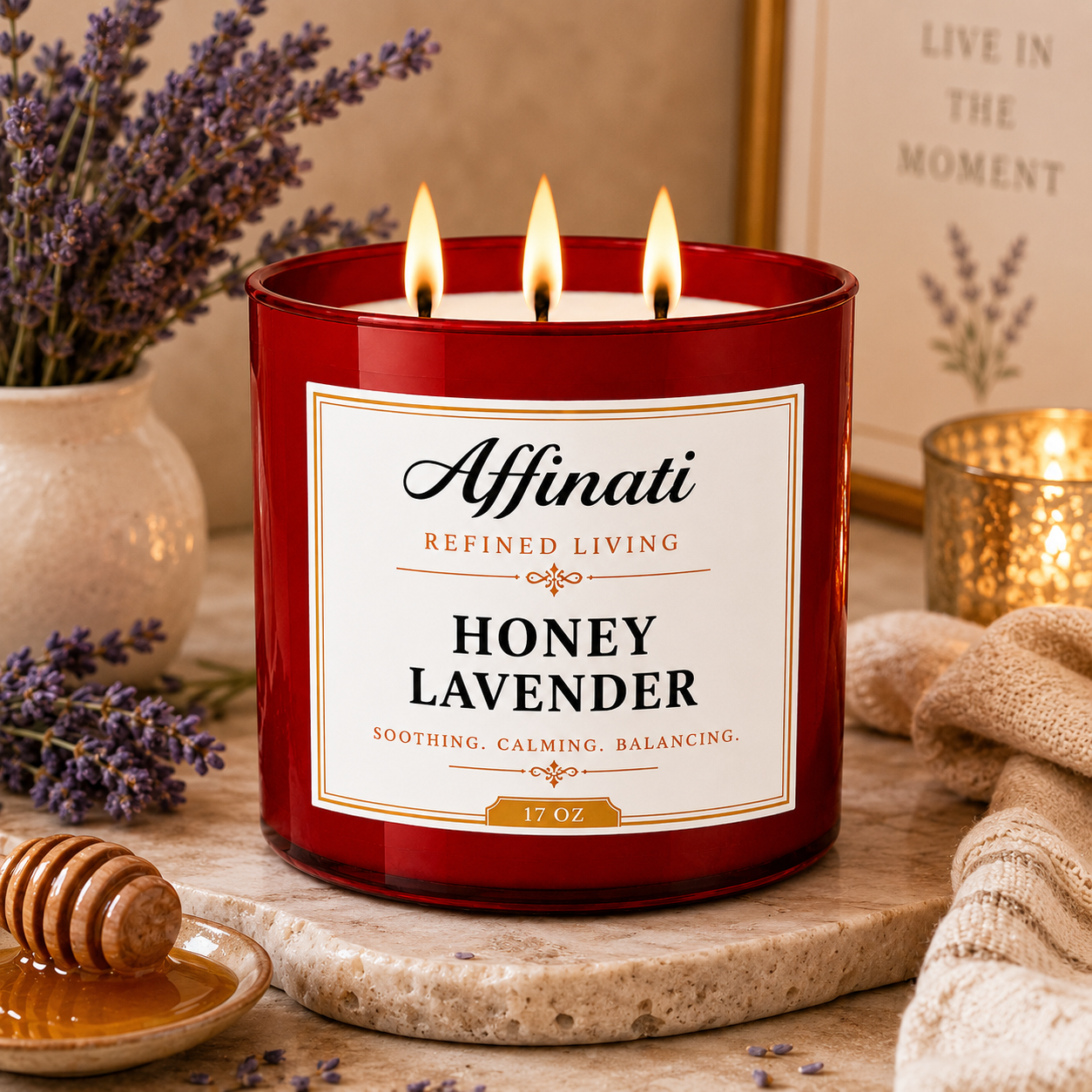 Honey Lavender 3-Wick Candle