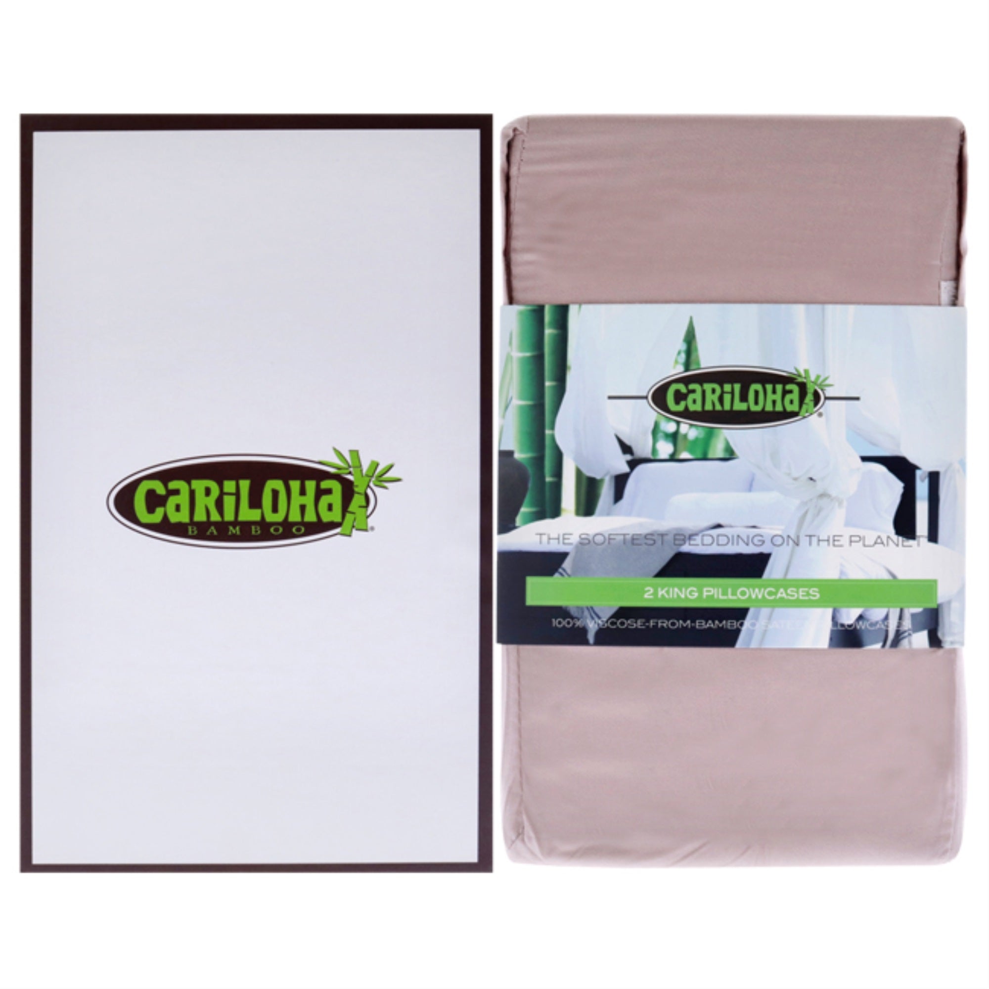 Resort Bamboo Pillowcase Set - Blush-King By Cariloha For Unisex - 2 Pc Pillowcase
