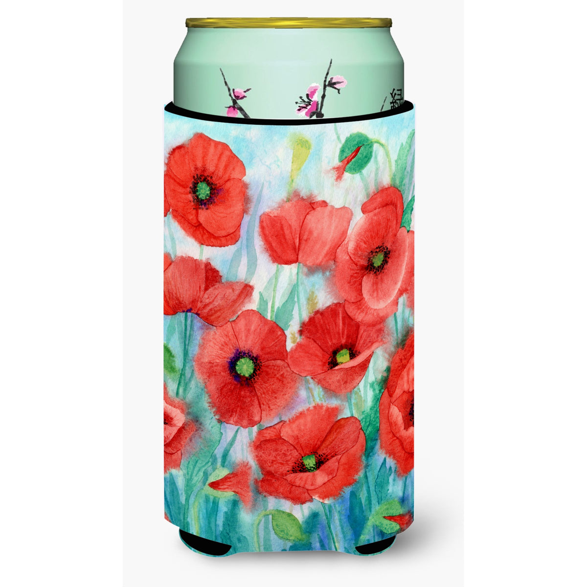 'Caroline'S Treasures Poppies Tall Boy Koozie Hugger, Multicolor''