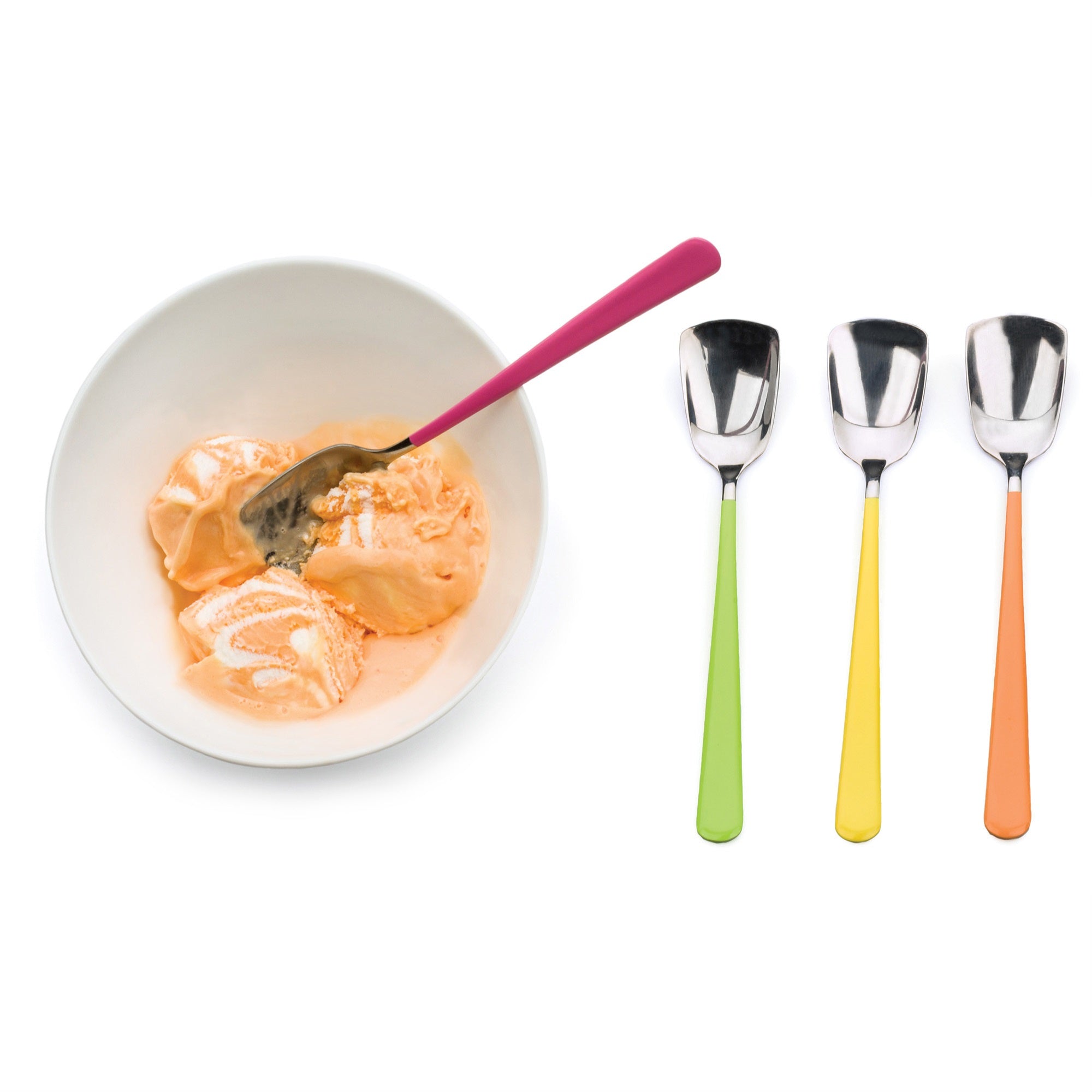 RSVP Intl Ice Cream Spoons  Mixed Colors (Set of 4)