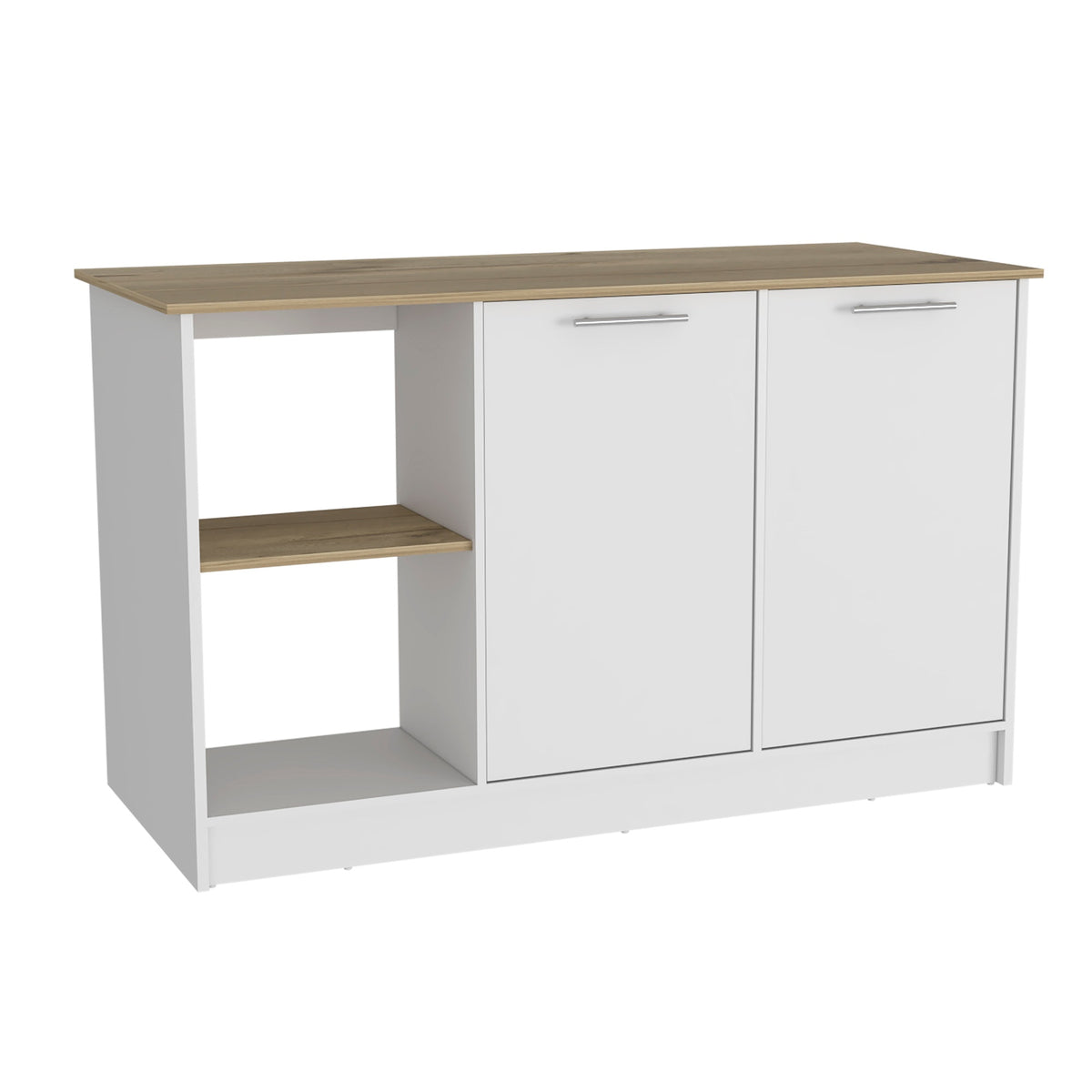 Juniper Kitchen Island  -Kitchen -Light Oak / White