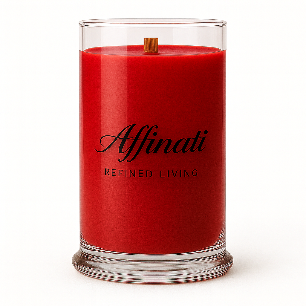 Rose Amour Wooden Wick Candle – Luxury 21 oz Soy Blend | Affinati