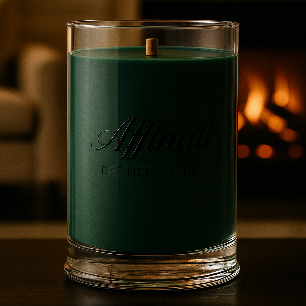 Winter Spruce Wooden Wick Candle – Luxury 21 oz Soy Blend | Affinati