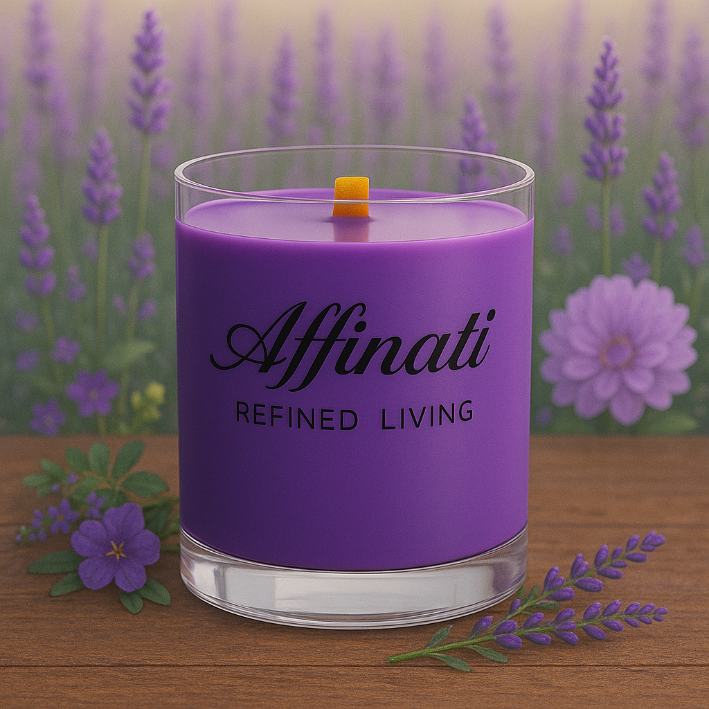 Lavender Kiss Wooden Wick Candle – Luxury 10 oz Soy Blend | Affinati