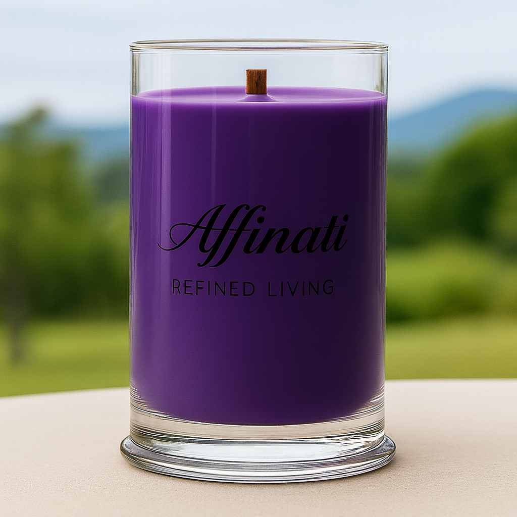 Lavender Kiss Wooden Wick Candle – Luxury 21 oz Soy Blend | Affinati
