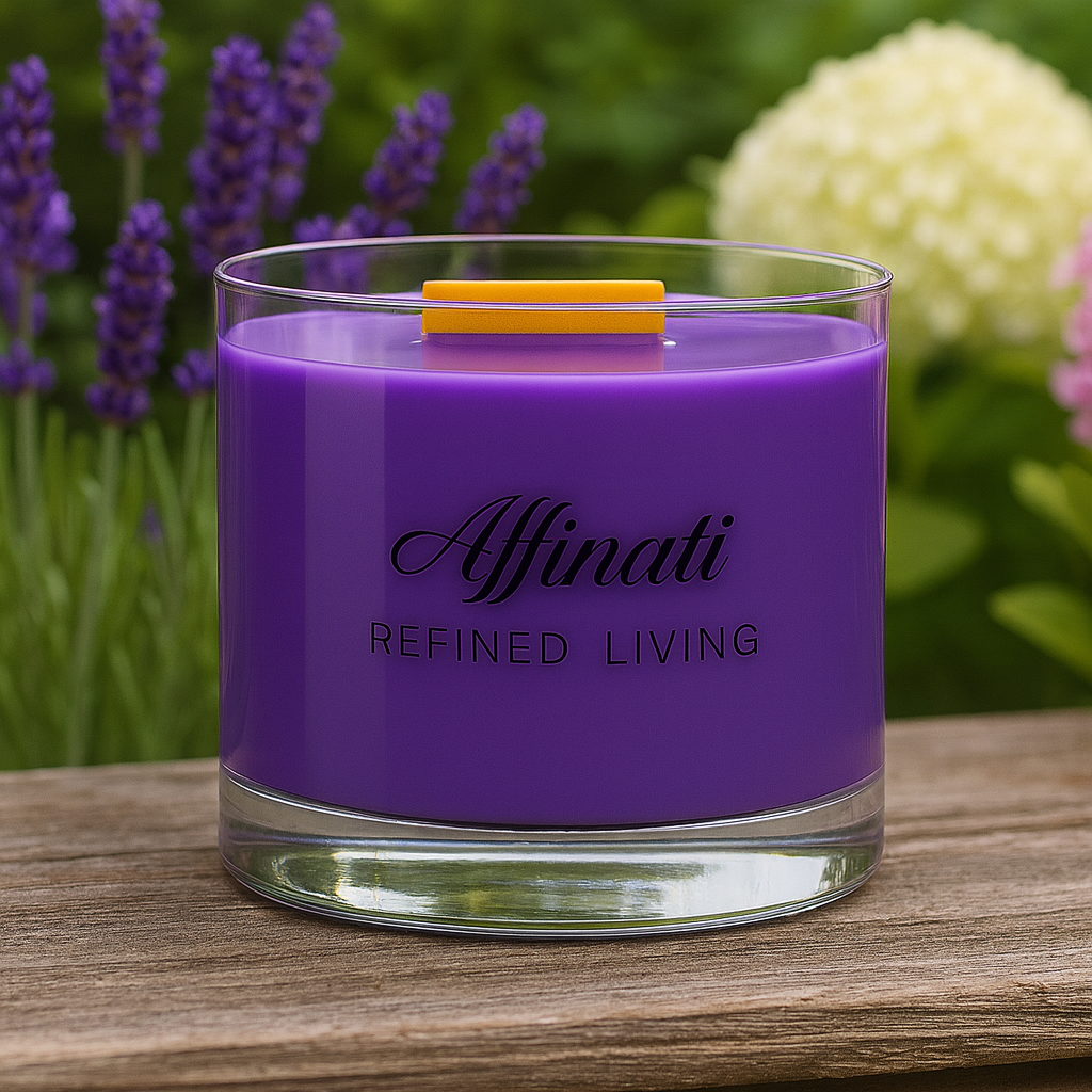 Lavender Kiss Wooden Wick Candle – Luxury 13 oz Soy Blend | Affinati