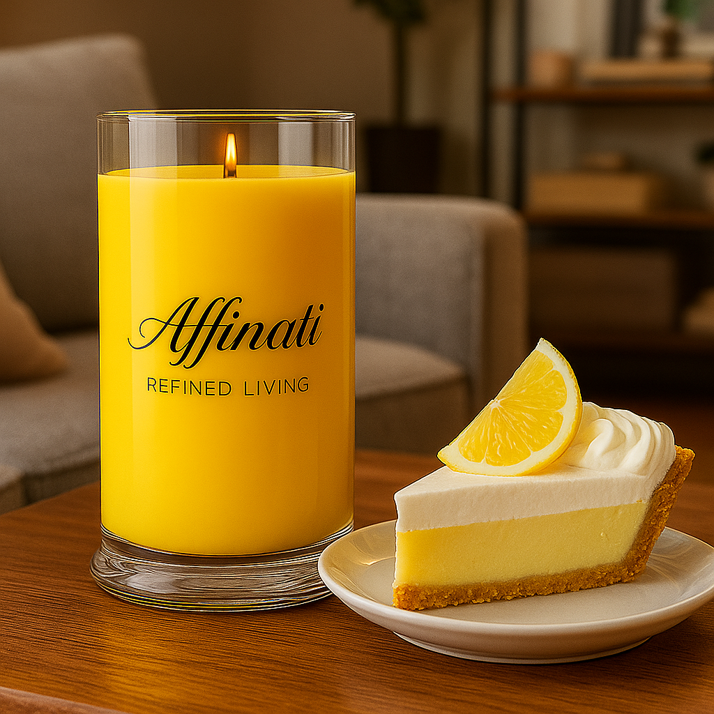 Lemon Creme Wooden Wick Candle – Luxury 21 oz Soy Blend | Affinati