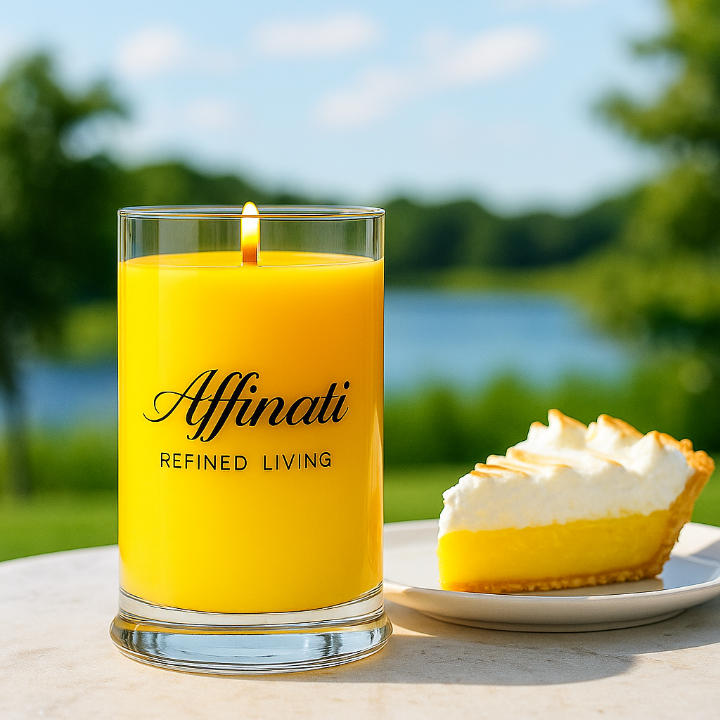 Lemon Creme Wooden Wick Candle – Luxury 21 oz Soy Blend | Affinati