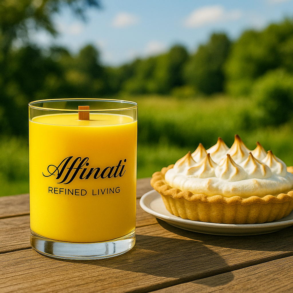 Lemon Creme Wooden Wick Candle – Luxury 10 oz Soy Blend | Affinati