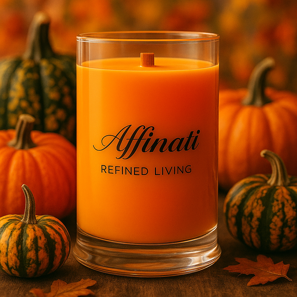 Pumpkin Cashmere Wooden Wick Candle – Luxury 21 oz Soy Blend | Affinati