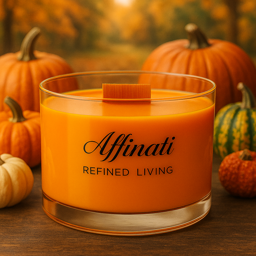Pumpkin Cashmere Wooden Wick Candle – Luxury 13 oz Soy Blend | Affinati