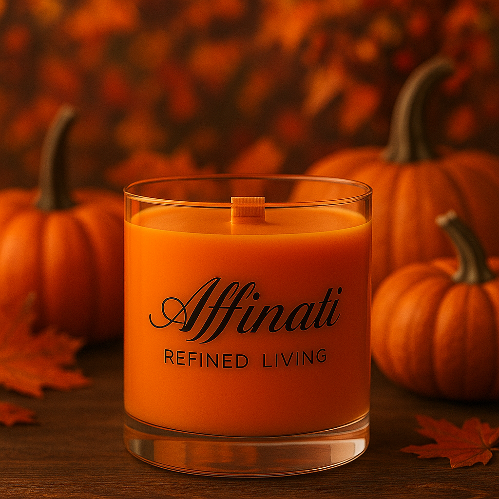 Pumpkin Cashmere Wooden Wick Candle – Luxury 10 oz Soy Blend | Affinati