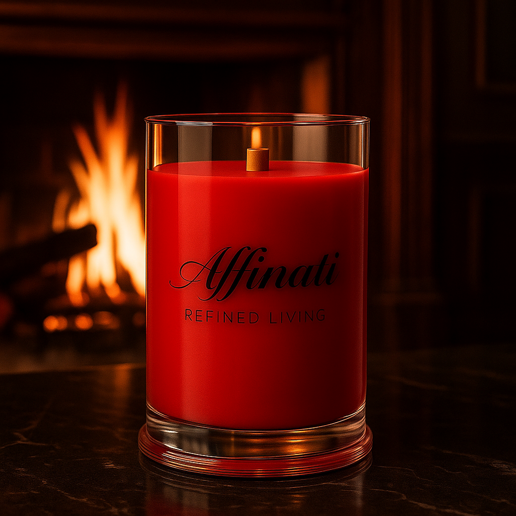 Golden Fireside Wooden Wick Candle – Luxury 21 oz Soy Blend | Affinati