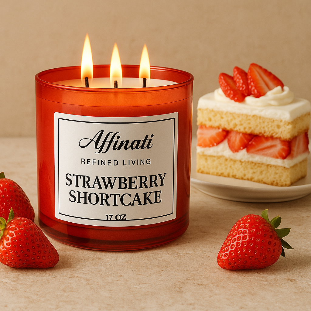 3-Wick Strawberry Shortcake Candle