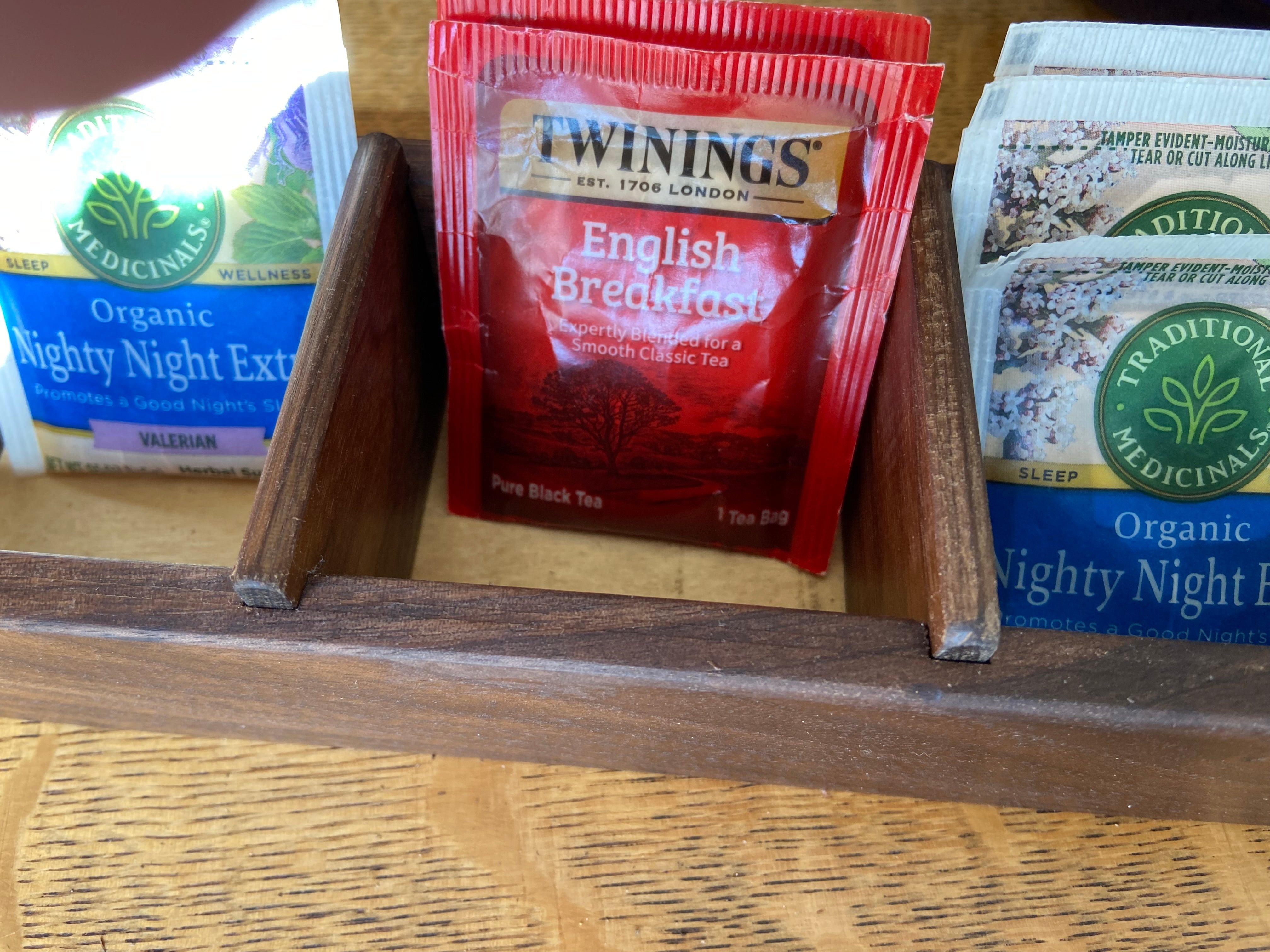 Hand-made Walnut Tea Caddy - Custom Tea Leaf Engraving