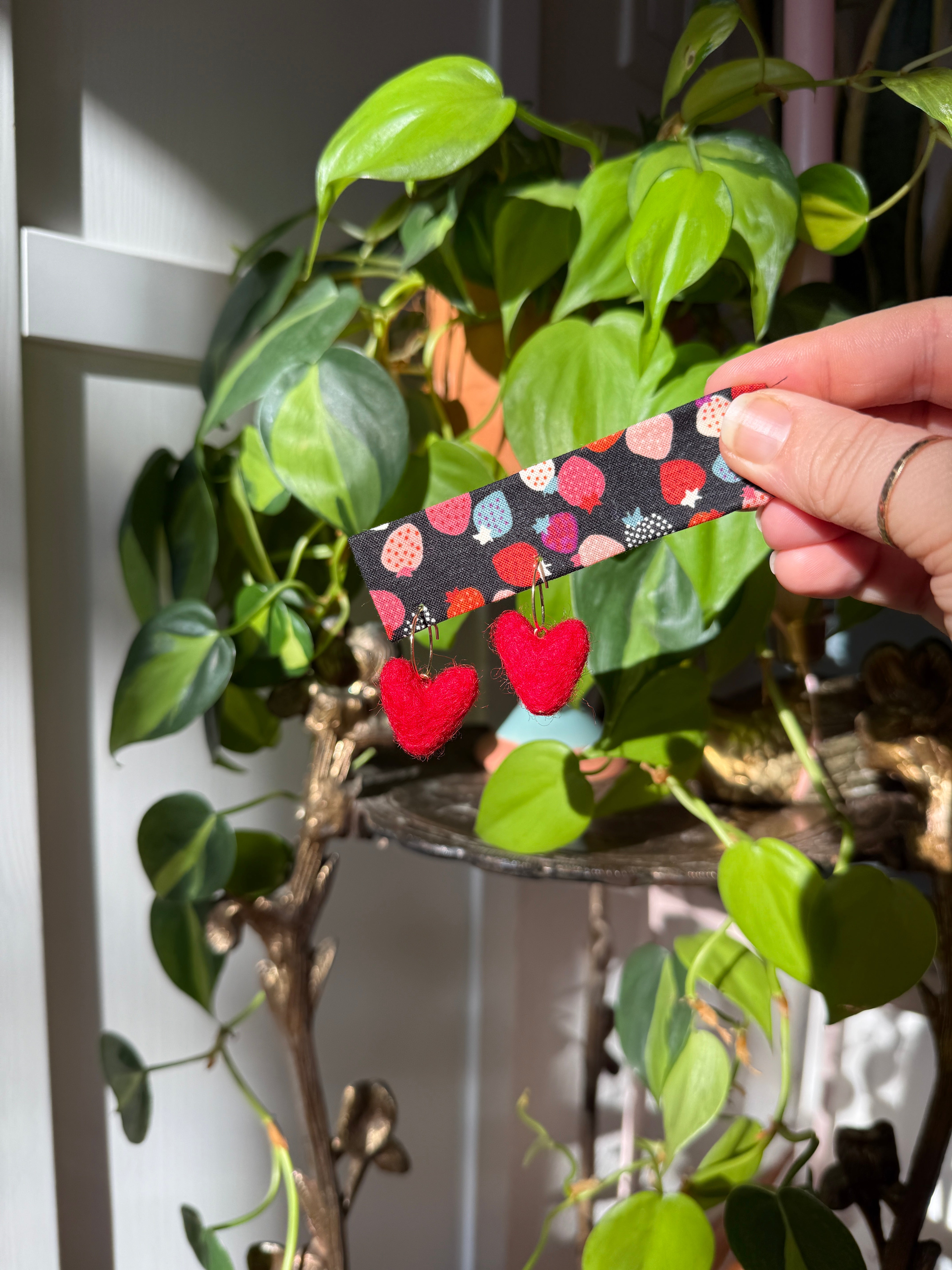 MINI Heart Felt Earrings