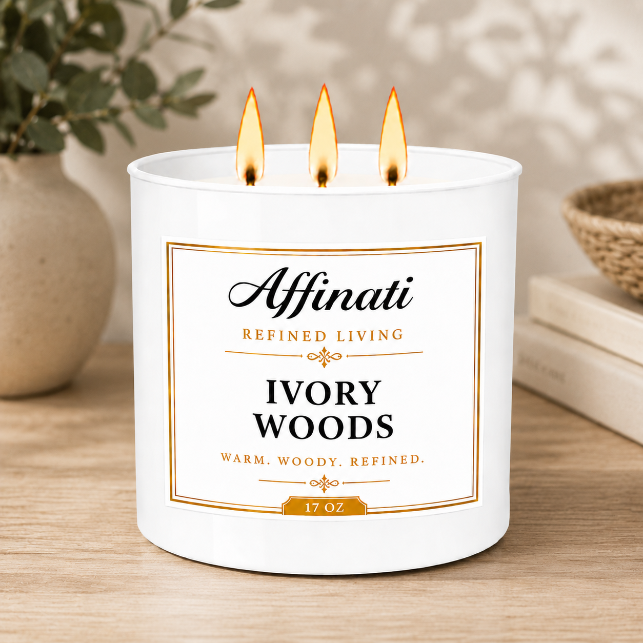 Ivory Woods 3-Wick Candle