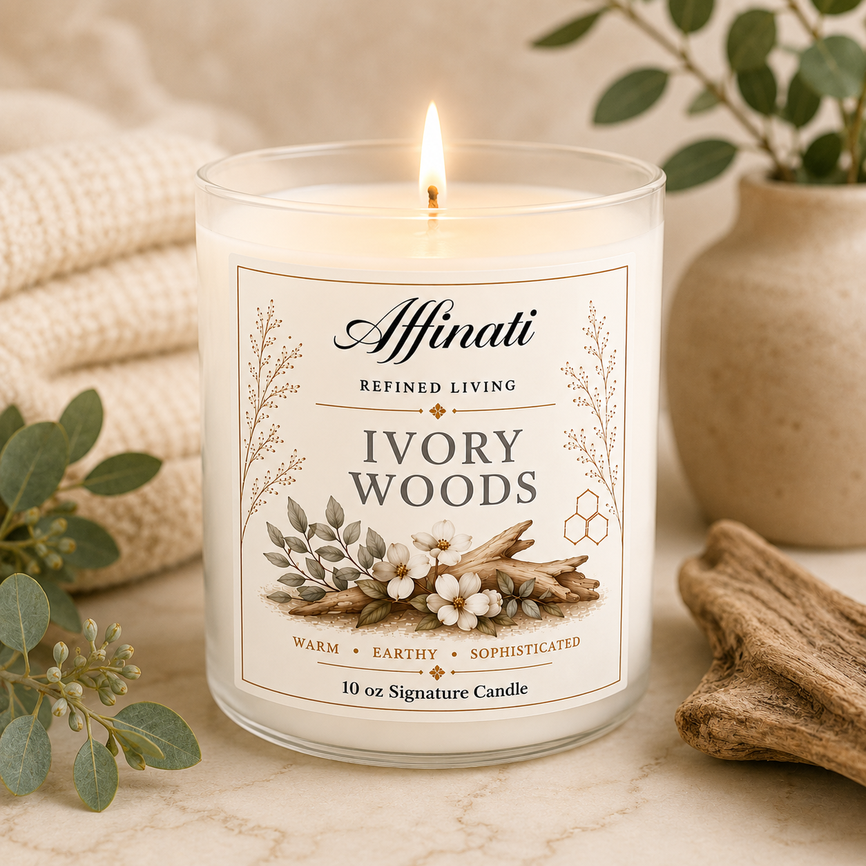 Ivory Woods Signature Candle