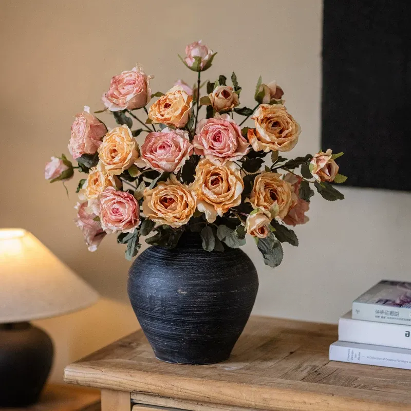 Antique Garden Rose Spray – 28.3"
