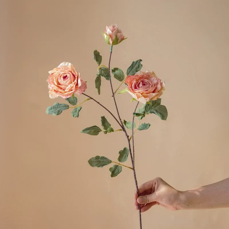 Antique Garden Rose Spray – 28.3"