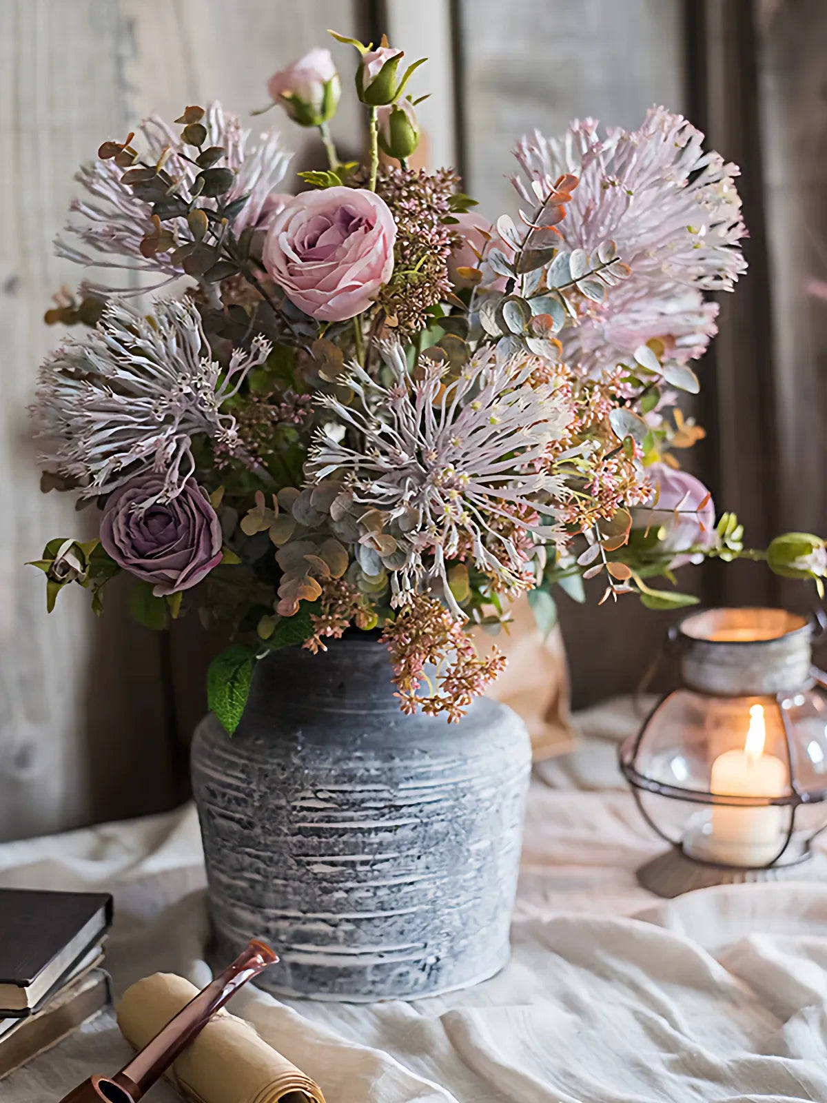Rustic Lavender Bloom Bouquet – 18.9" Tall