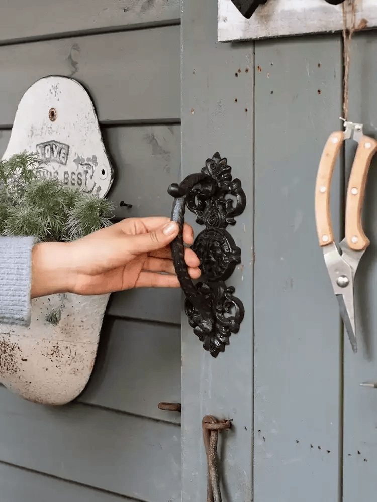 French Country Cast Iron Door Handle