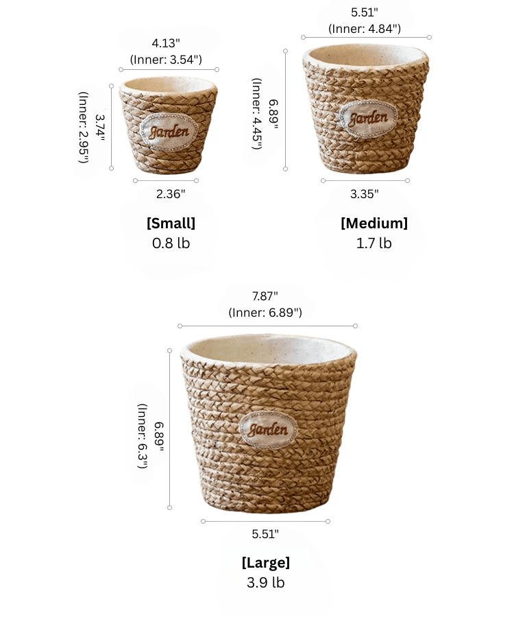 Garden Basket Cement Planter