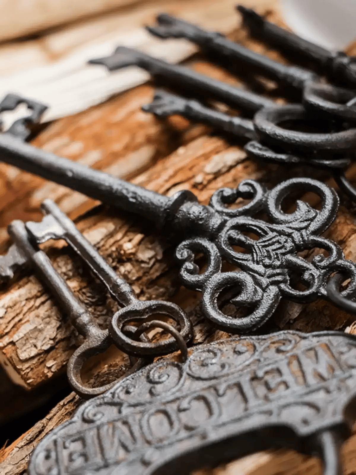 Farmhouse Vintage Key Wall Accent