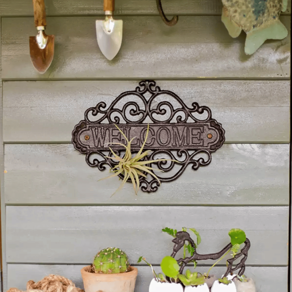 Ornate Cast Iron Welcome Sign