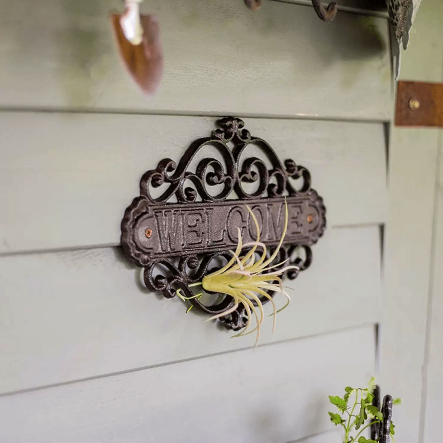 Ornate Cast Iron Welcome Sign