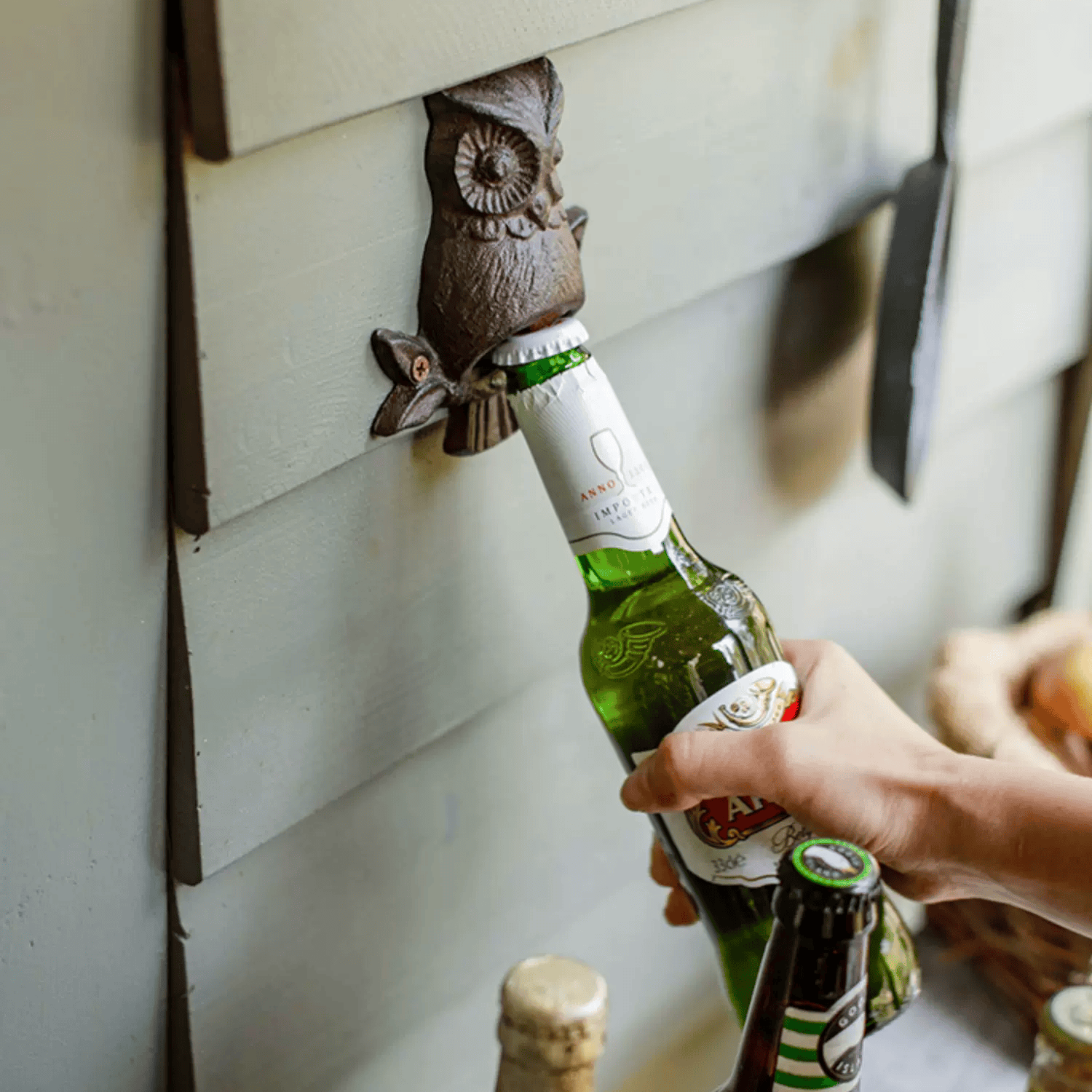 Rustic Owl Cast Iron Bottle Opener