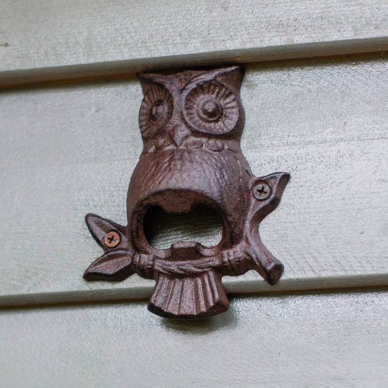 Rustic Owl Cast Iron Bottle Opener